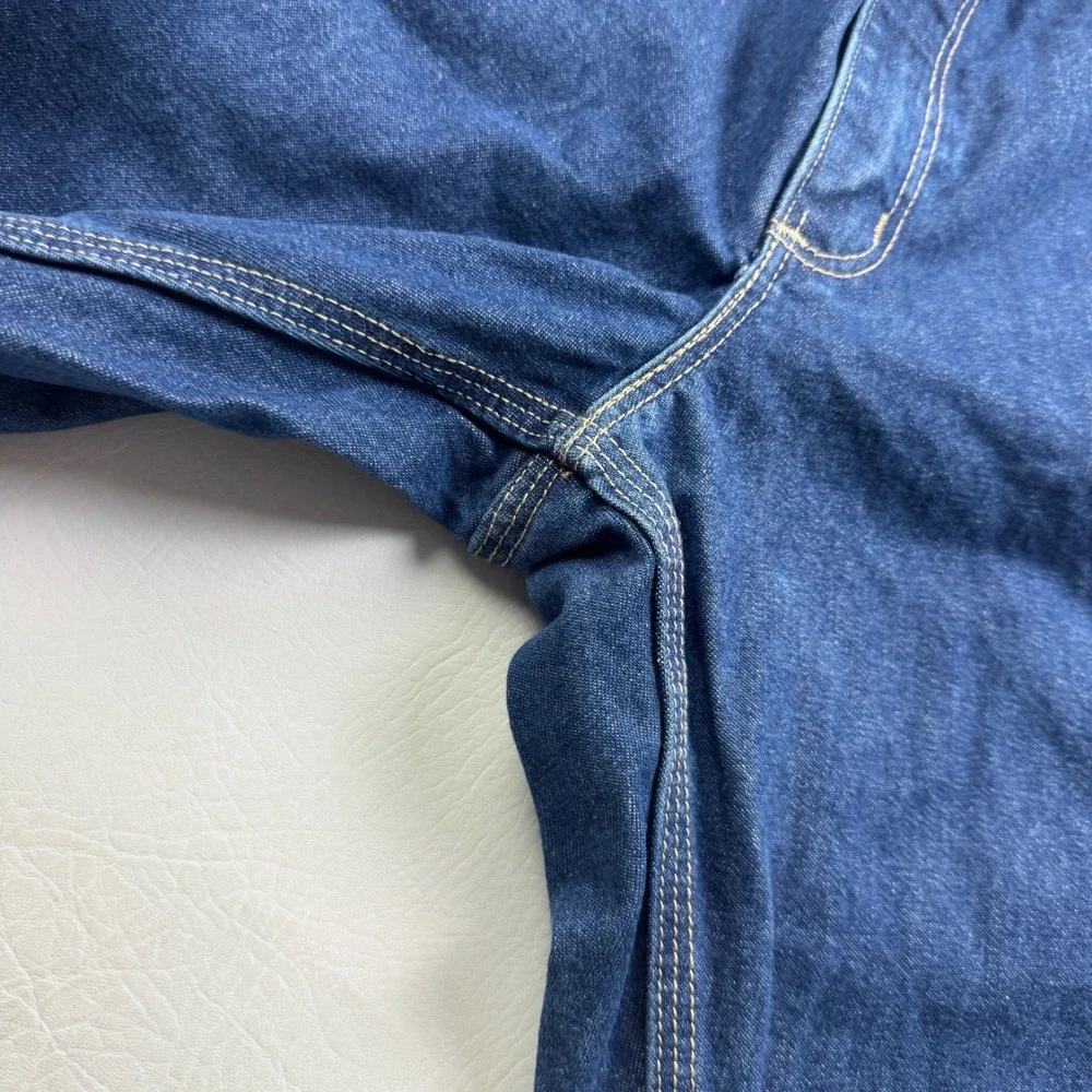Carhartt FRB13-DNM Mens Flame Resistant Denim Carpenter Jeans Blue 34x30 CAT 2